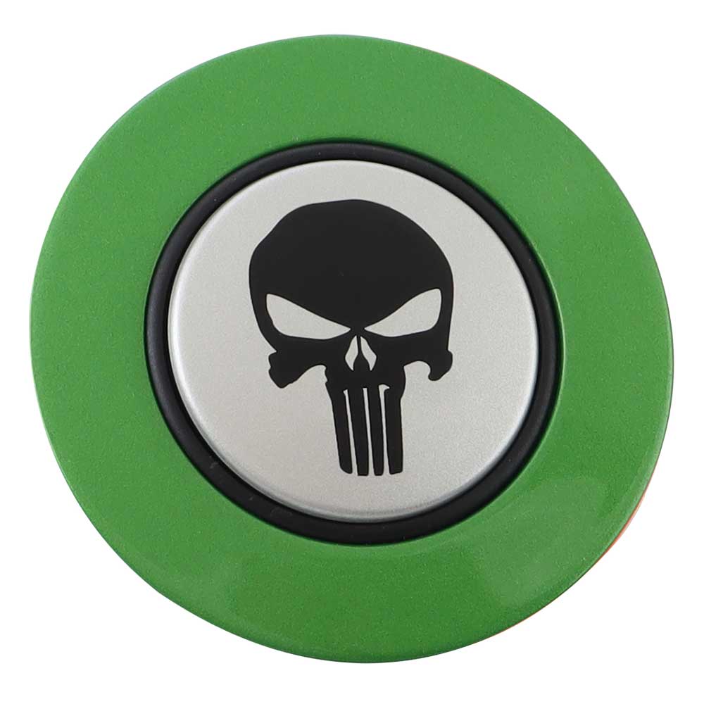 Magnetic Horn Button with Punisher on Silver Medallion - Image 9