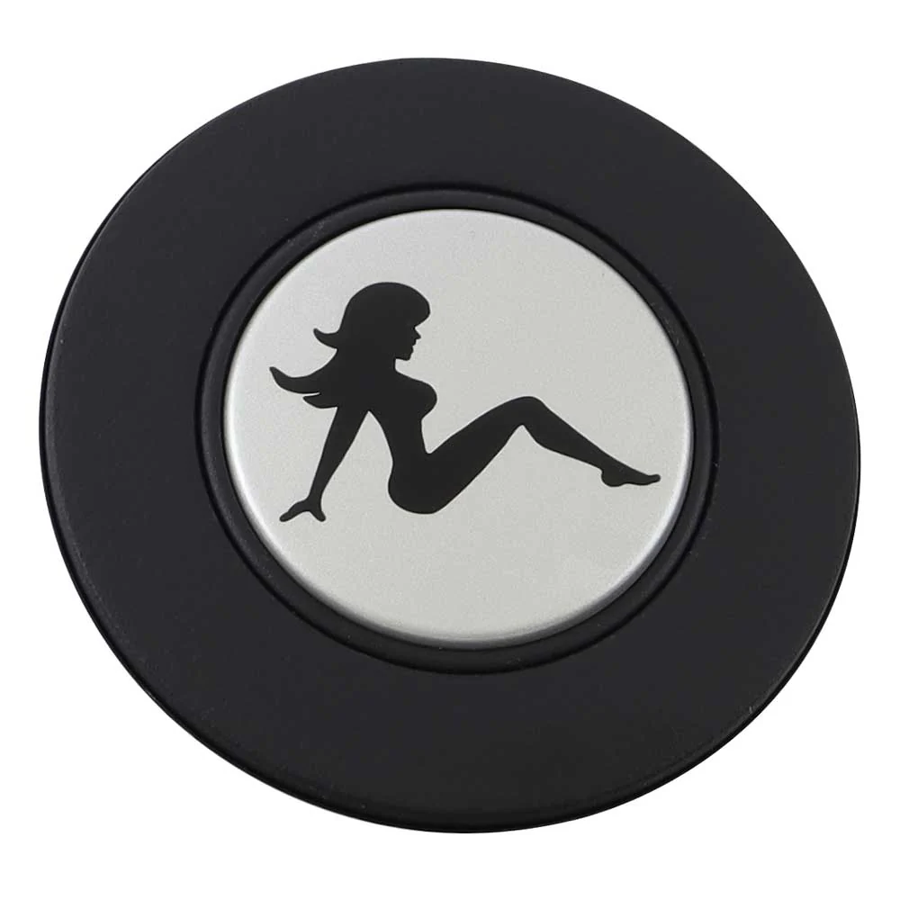 Magnetic Horn Button with Sitting Lady on Silver Medallion - Image 11