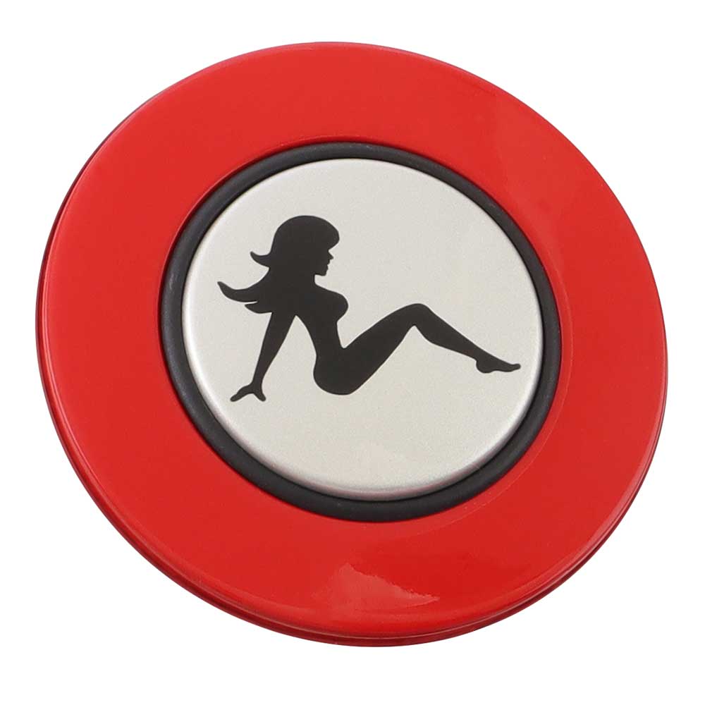Magnetic Horn Button with Sitting Lady on Silver Medallion - Image 15