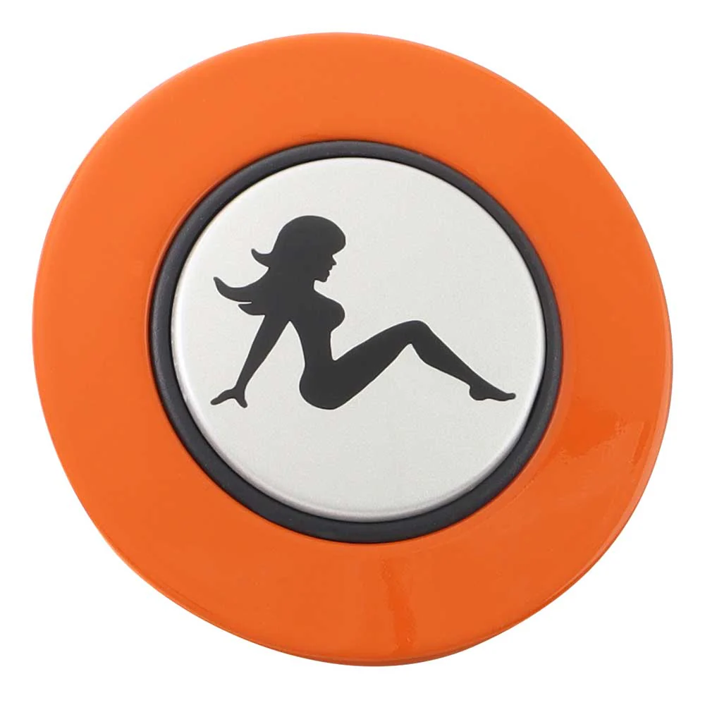 Magnetic Horn Button with Sitting Lady on Silver Medallion - Image 23