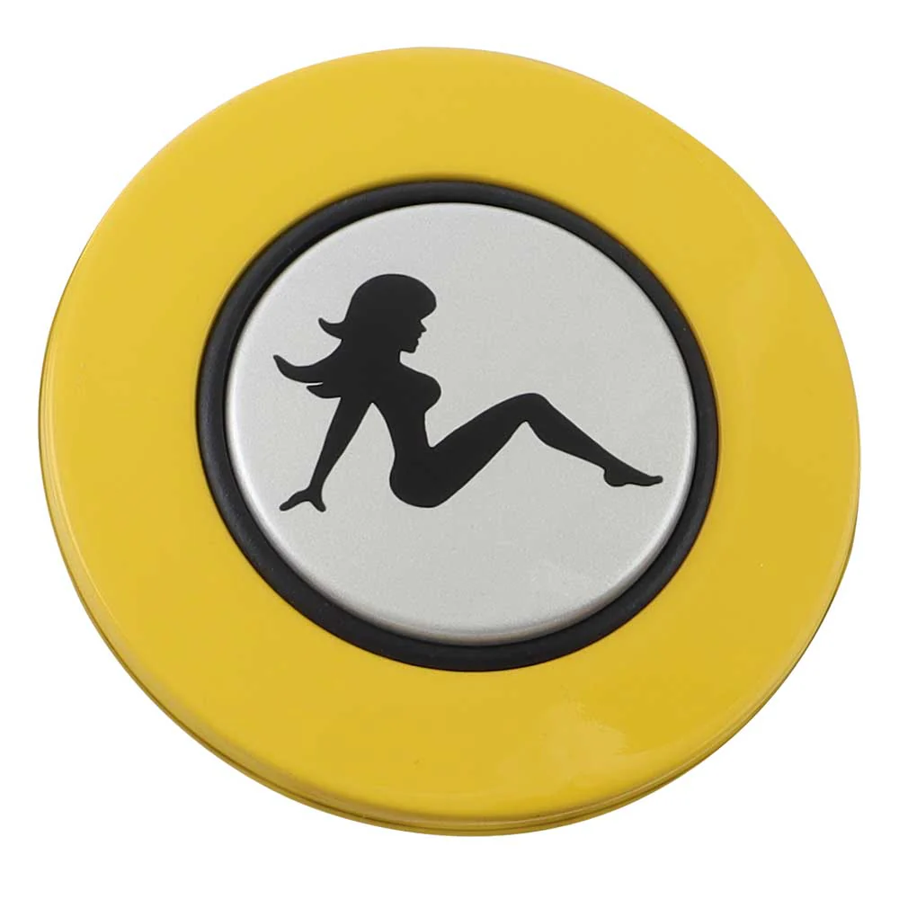 Magnetic Horn Button with Sitting Lady on Silver Medallion - Image 7