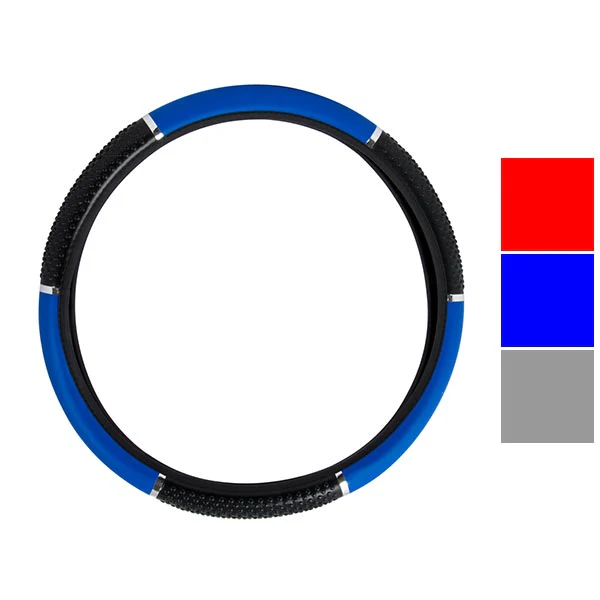Matte Steering Wheel Cover with Black Grips 18"