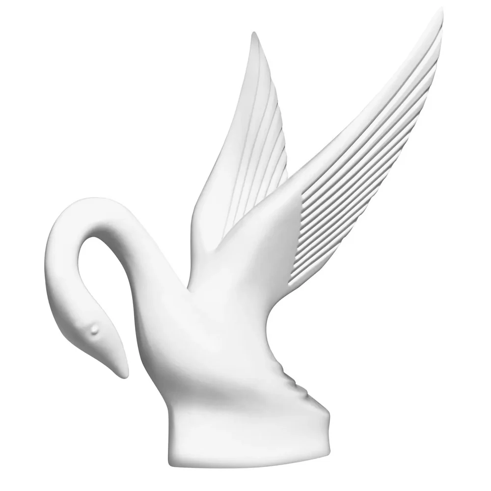 Matte White Classic Swan Hood Ornament