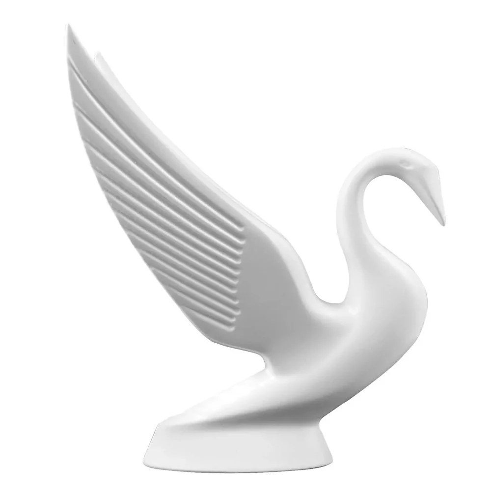 Matte White Original Swan Hood Ornament - Image 2
