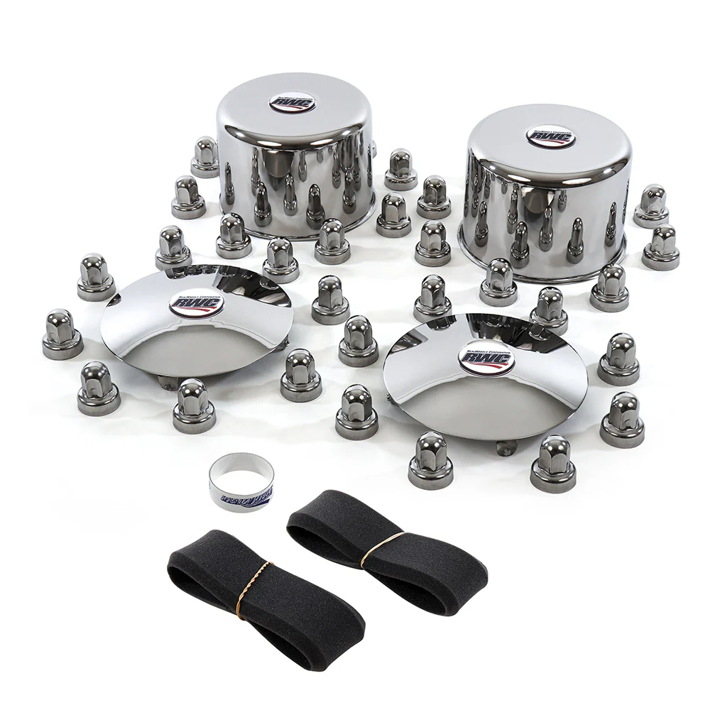 Medium Duty Stainless Steel Wheel Cover Kit 1999 - 2004 Ford F450, F550