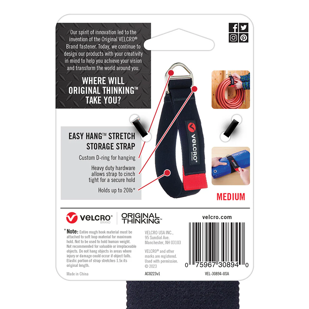 Medium Velcro Easy Hang Stretch Storage Strap - Image 3