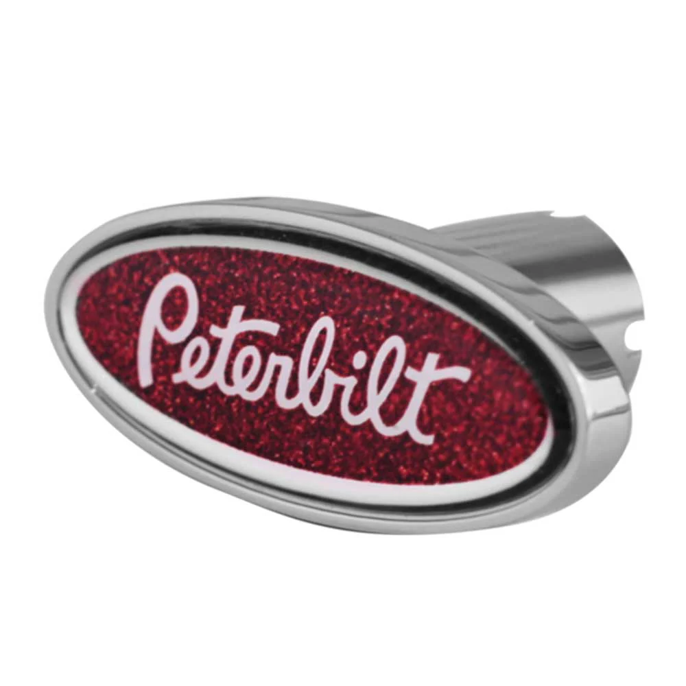 Metallic Red Peterbilt Logo Shaped Tractor & Trailer Air Valve Knob