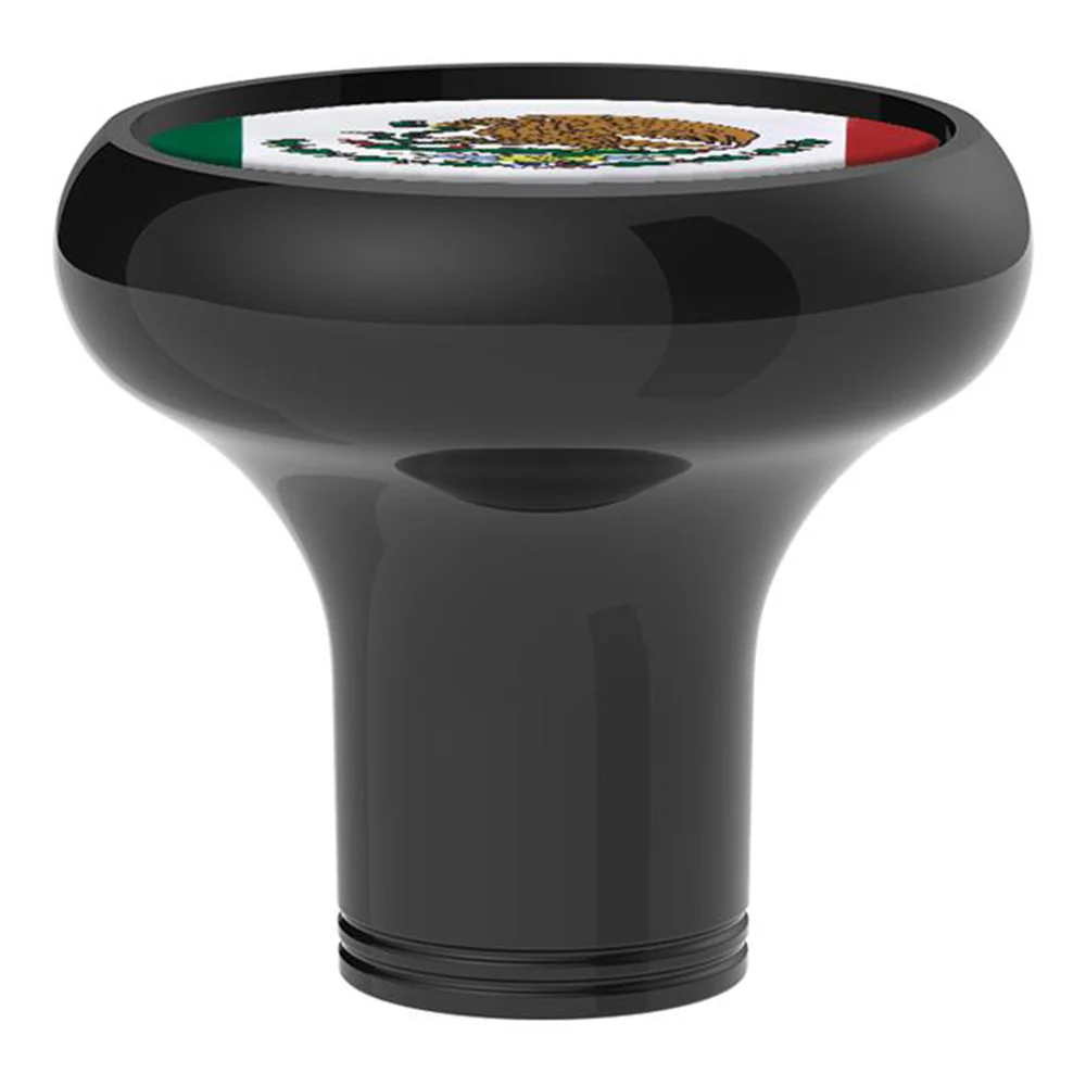 Mexico Flag Sticker on a Black Gearshift Knob - 1/2"-13 Thread-On - Image 2