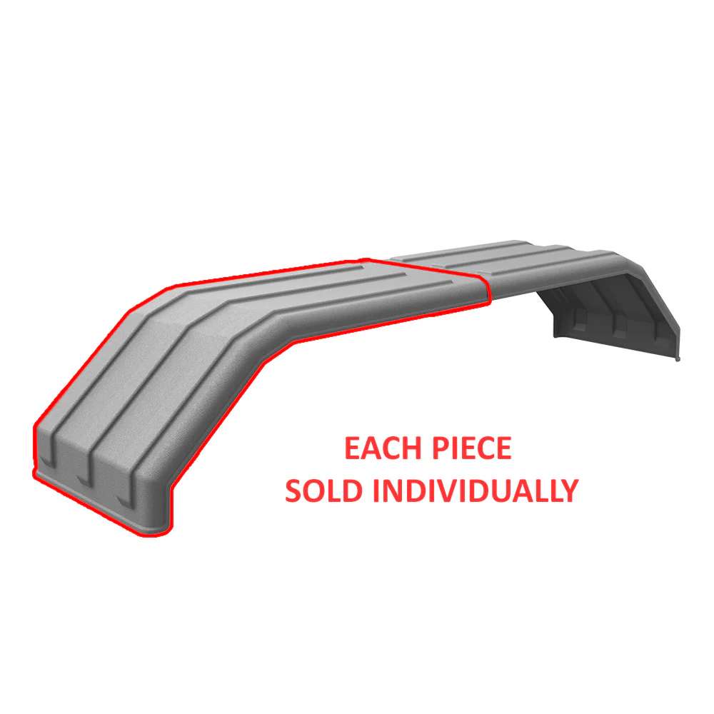 MIN1500 104" Grey Poly Full Fender for 52" Axle Spread - Image 3