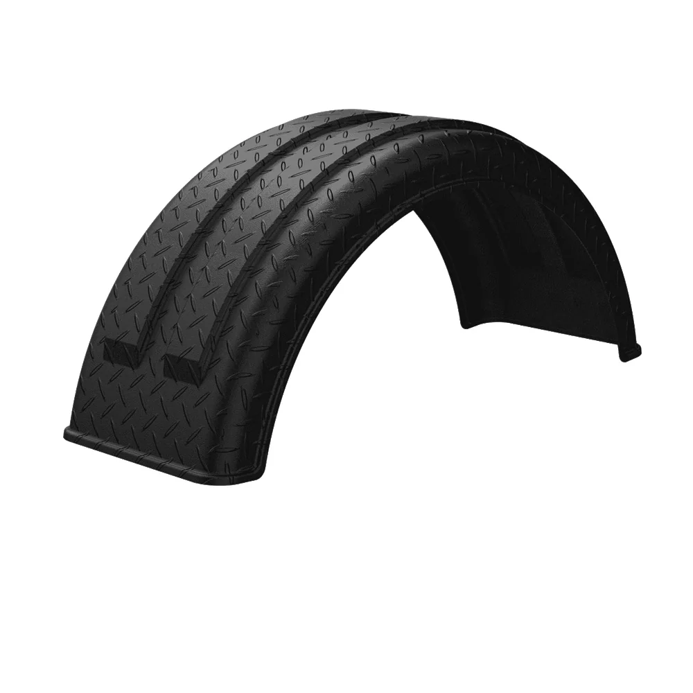 MIN161200 Diamond Pattern 12"W Poly Lift Axle Fender - Image 5