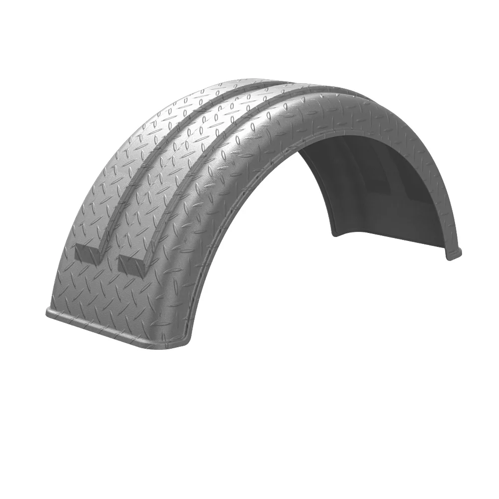 MIN161200 Diamond Pattern 12"W Poly Lift Axle Fender - Image 6