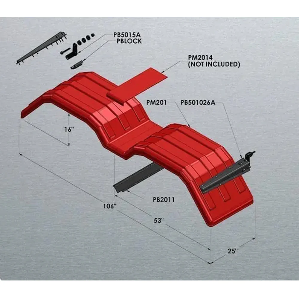 MIN200 Carbon Fiber Film Tandem Axle Full Fender - Image 3