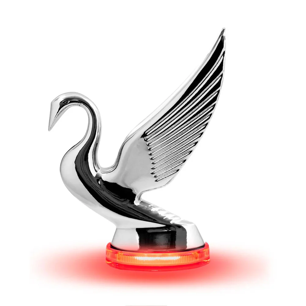 Modern Swan Hood Ornament with LED Glow Base - Image 6