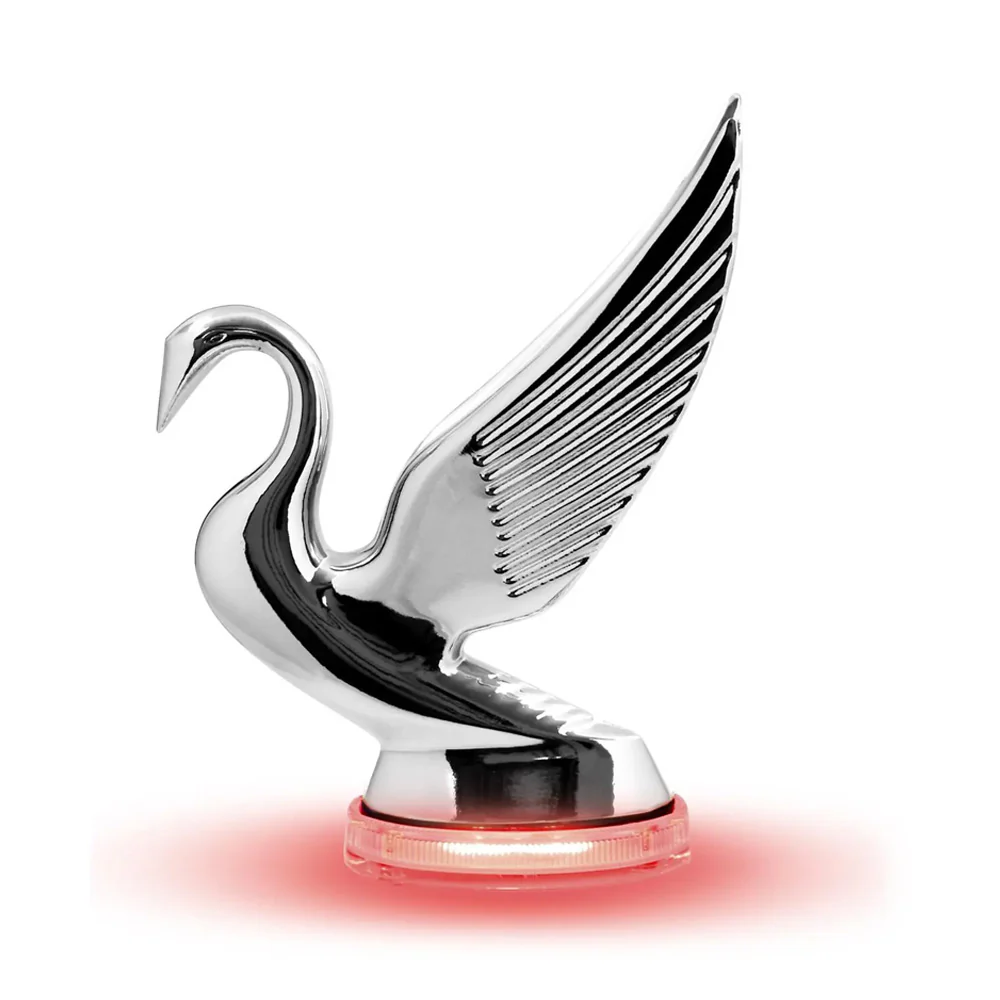 Modern Swan Hood Ornament with LED Glow Base - Image 7