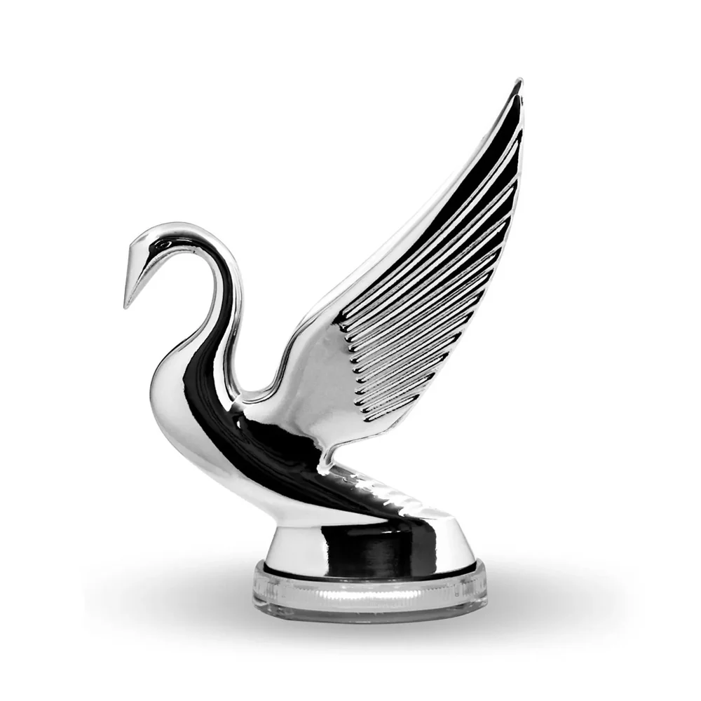 Modern Swan Hood Ornament with LED Glow Base - Image 9