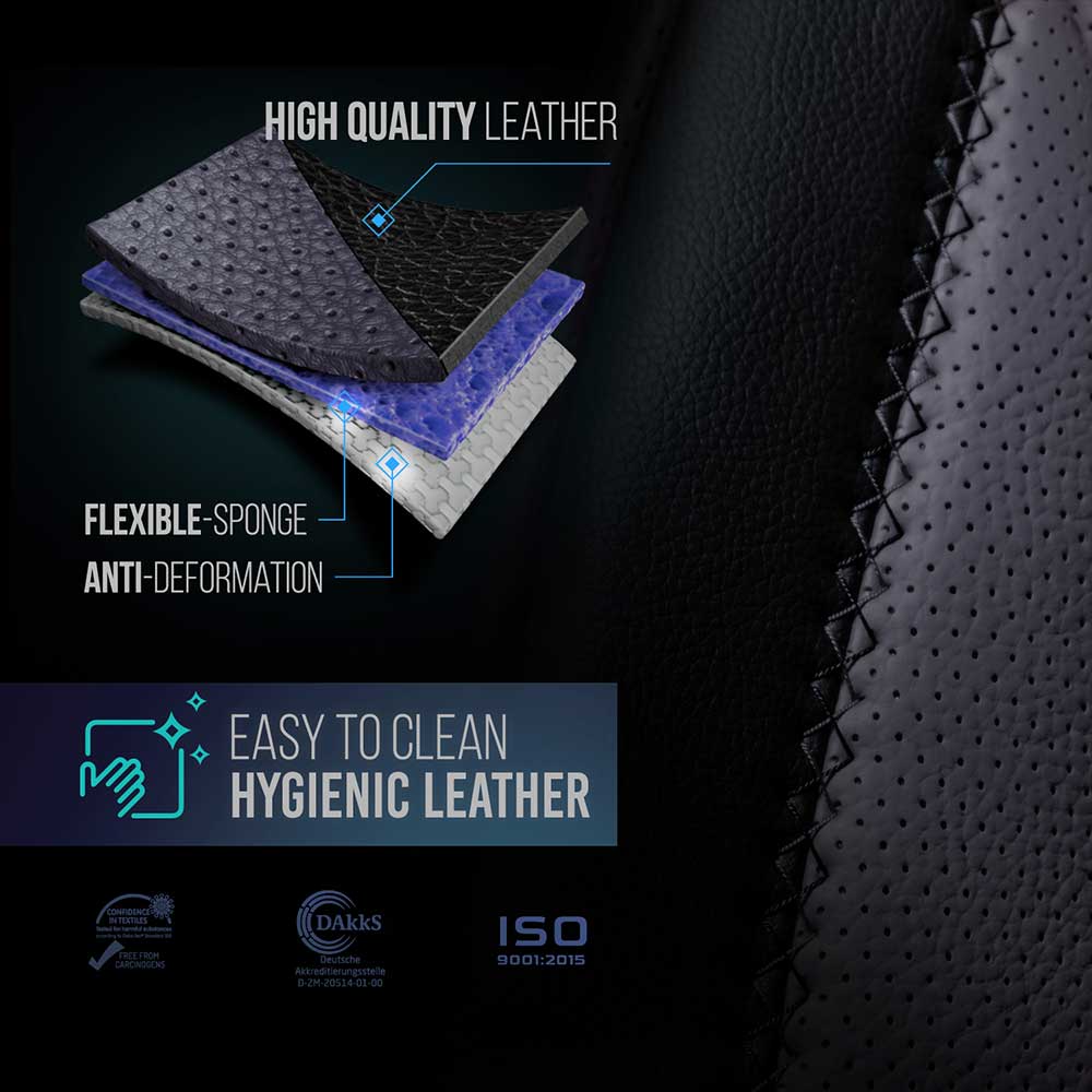 National Seat Standard High Back Faux Leather Seat Covering - Image 9