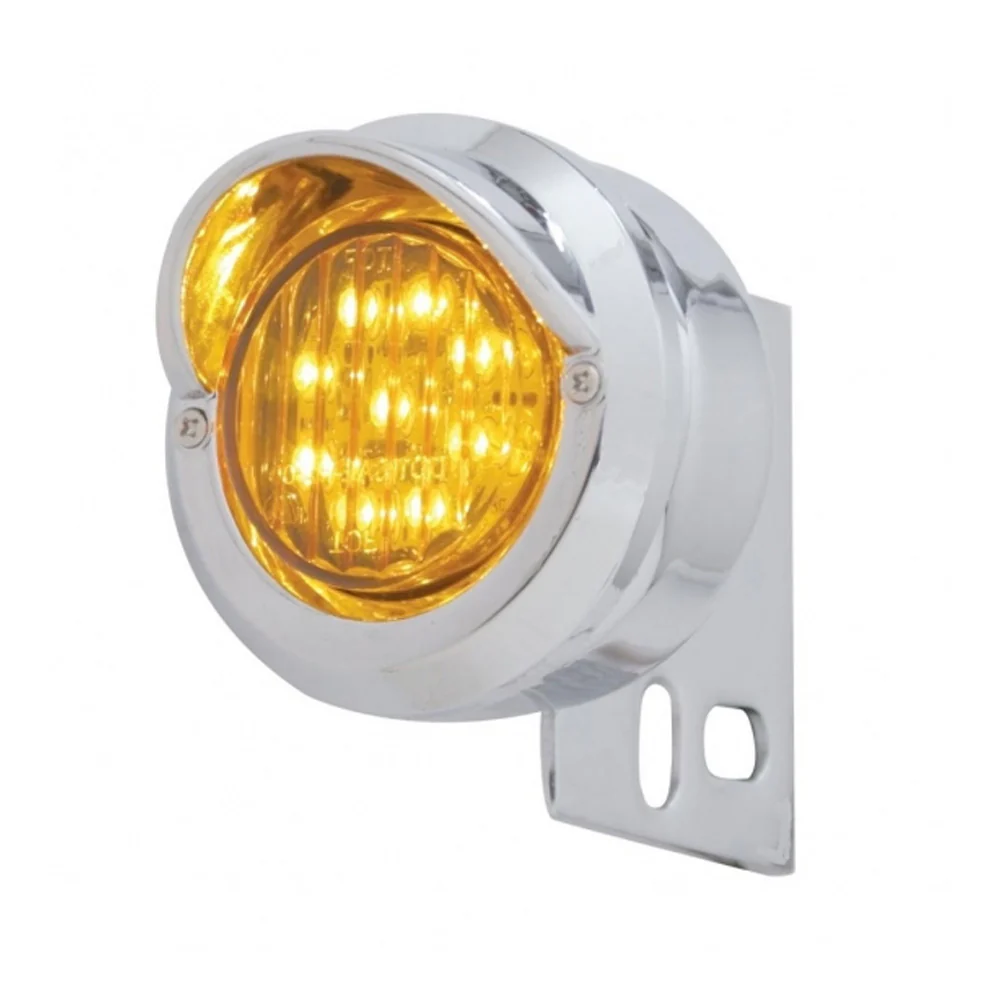 Nine 2" LED Mud Flap Hanger End Light with Visor - Image 3