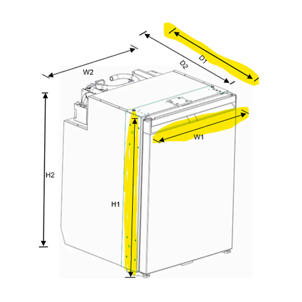 NRX50T Freightliner P3 Cascadia Refrigerator with Mounting Kit - Image 4