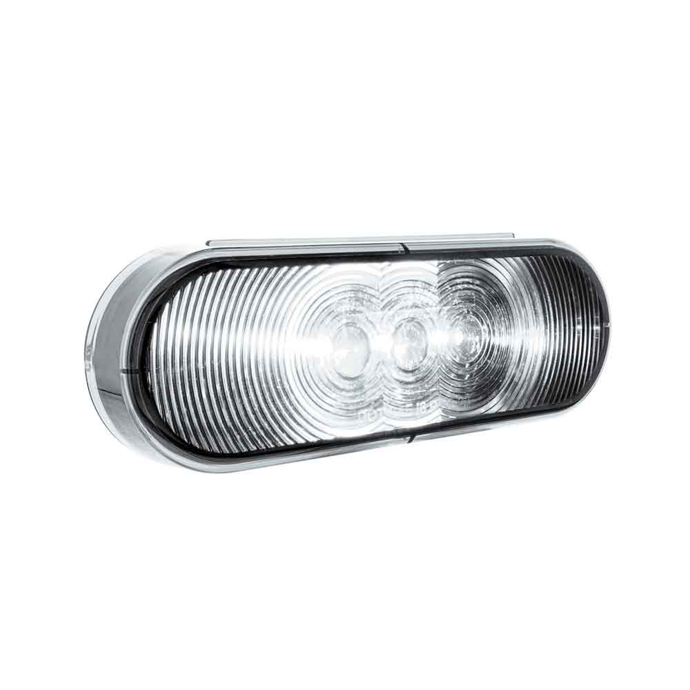 Oval White with Clear Lens Back UP LED - Image 4