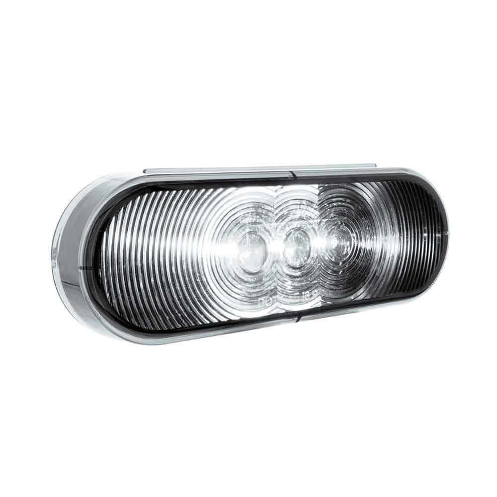 Oval White with Clear Lens Back UP LED - Image 5