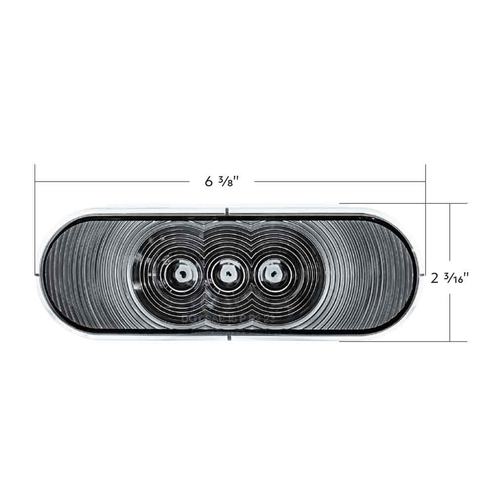Oval White with Clear Lens Back UP LED - Image 9