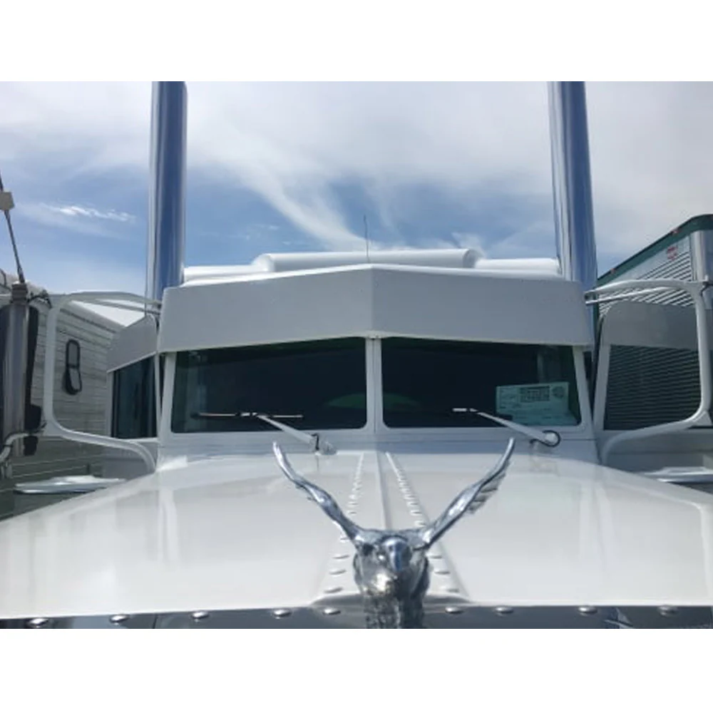 Peterbilt 10" Fiberglass Straight Gangster Visor