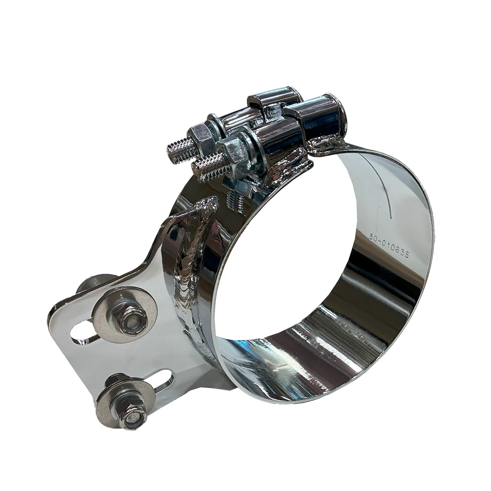 Peterbilt 359, 379 Chrome 5" Straight Bracket Clamp - Image 2