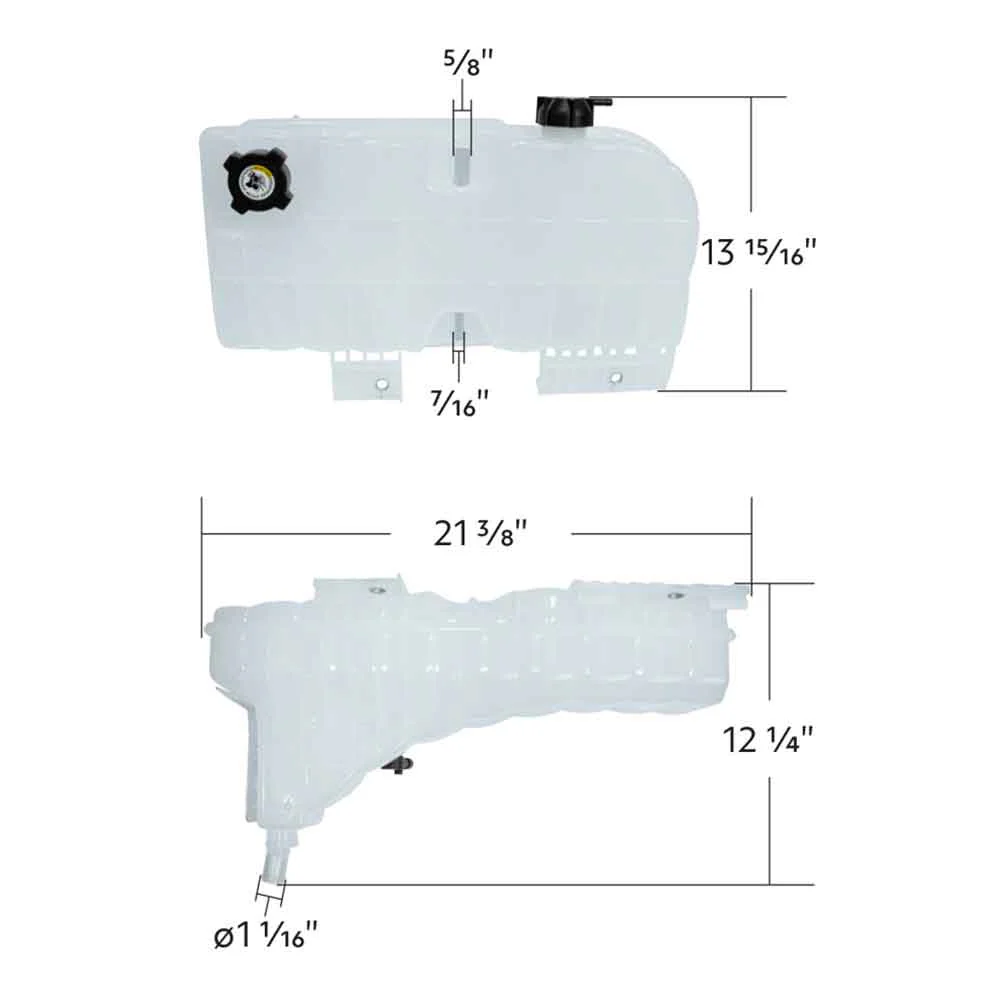 PB 365, 367, 382, 389, KW W900, T660, T800 Pressurized Coolant Reservoir with Sensor - Image 2