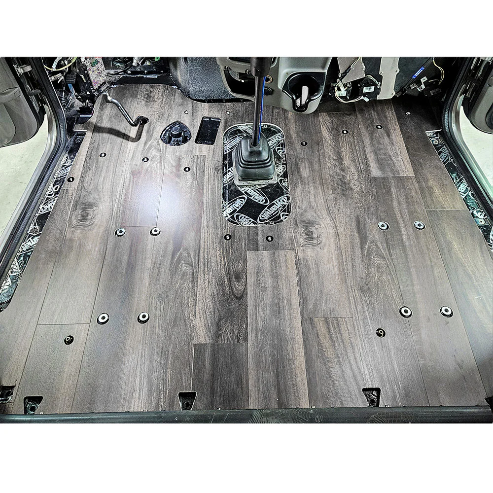 Peterbilt 379, 386, 389 2006+ Vinyl Plank Wood Flooring with Shifter Cutout - Image 4