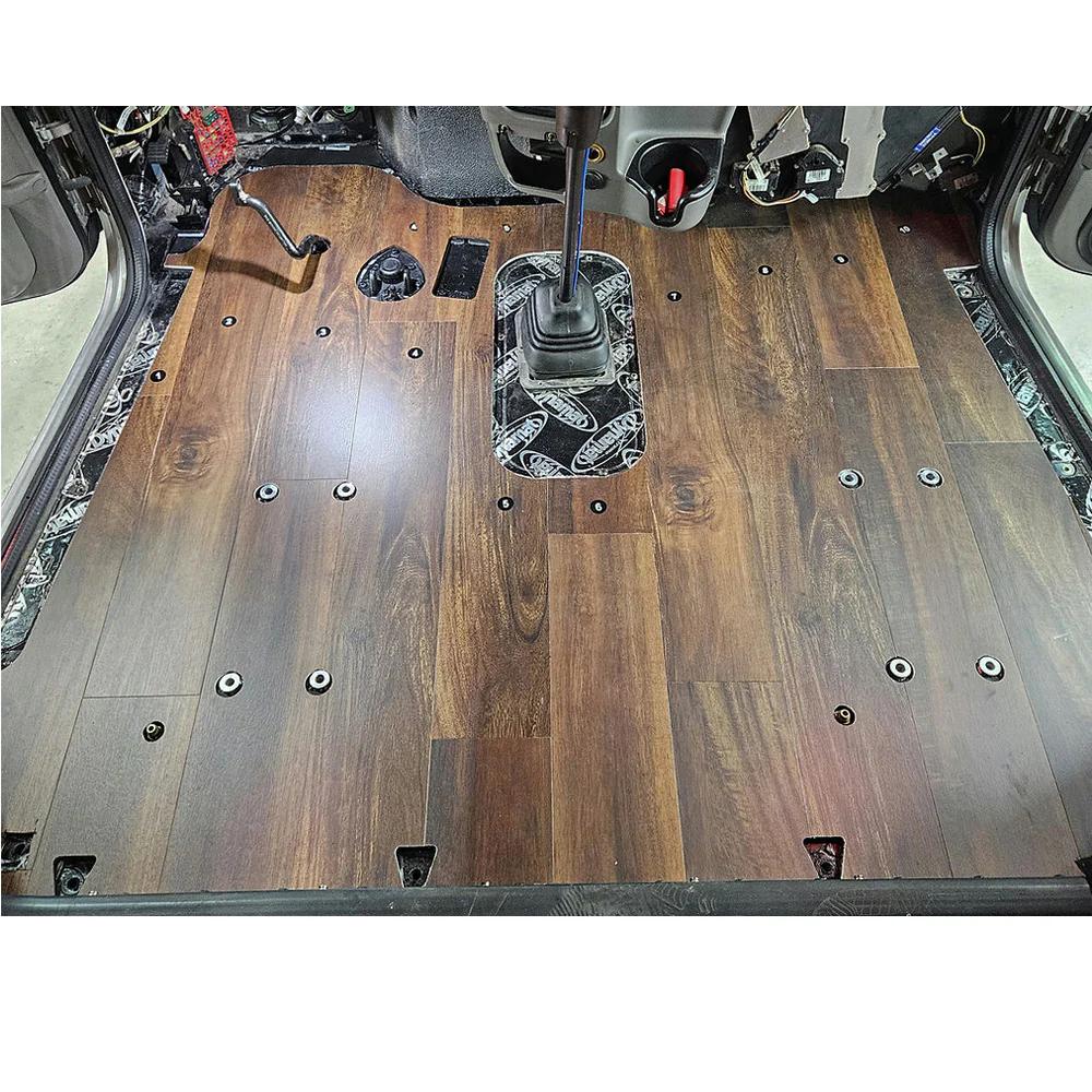 Peterbilt 379, 386, 389 2006+ Vinyl Plank Wood Flooring with Shifter Cutout - Image 5
