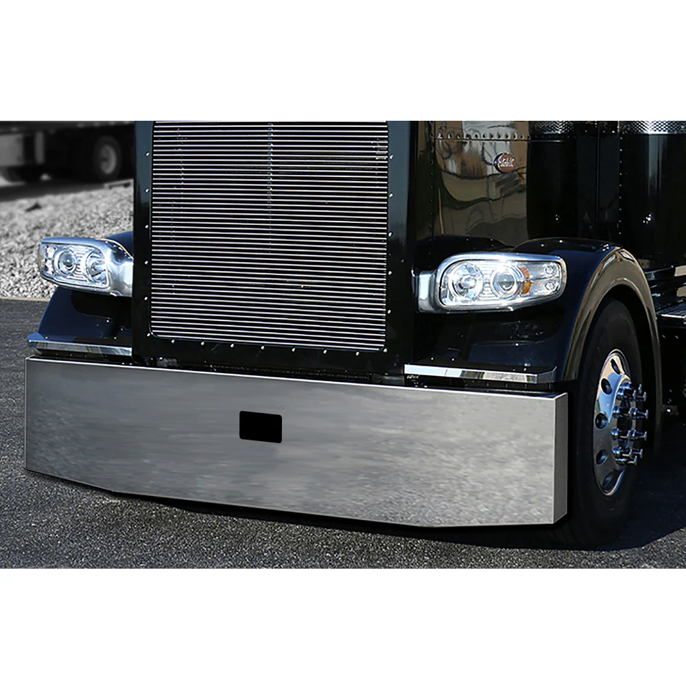 PB 379 Stainless Steel 20" Blind Mount Tapered Boxed End Bumper with Tow Hole