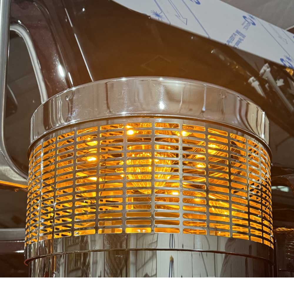 PB 389, 589 Air Cleaner SS Light Brackets for 15" Donaldson with Eight ¾", One Watermelon Cutouts