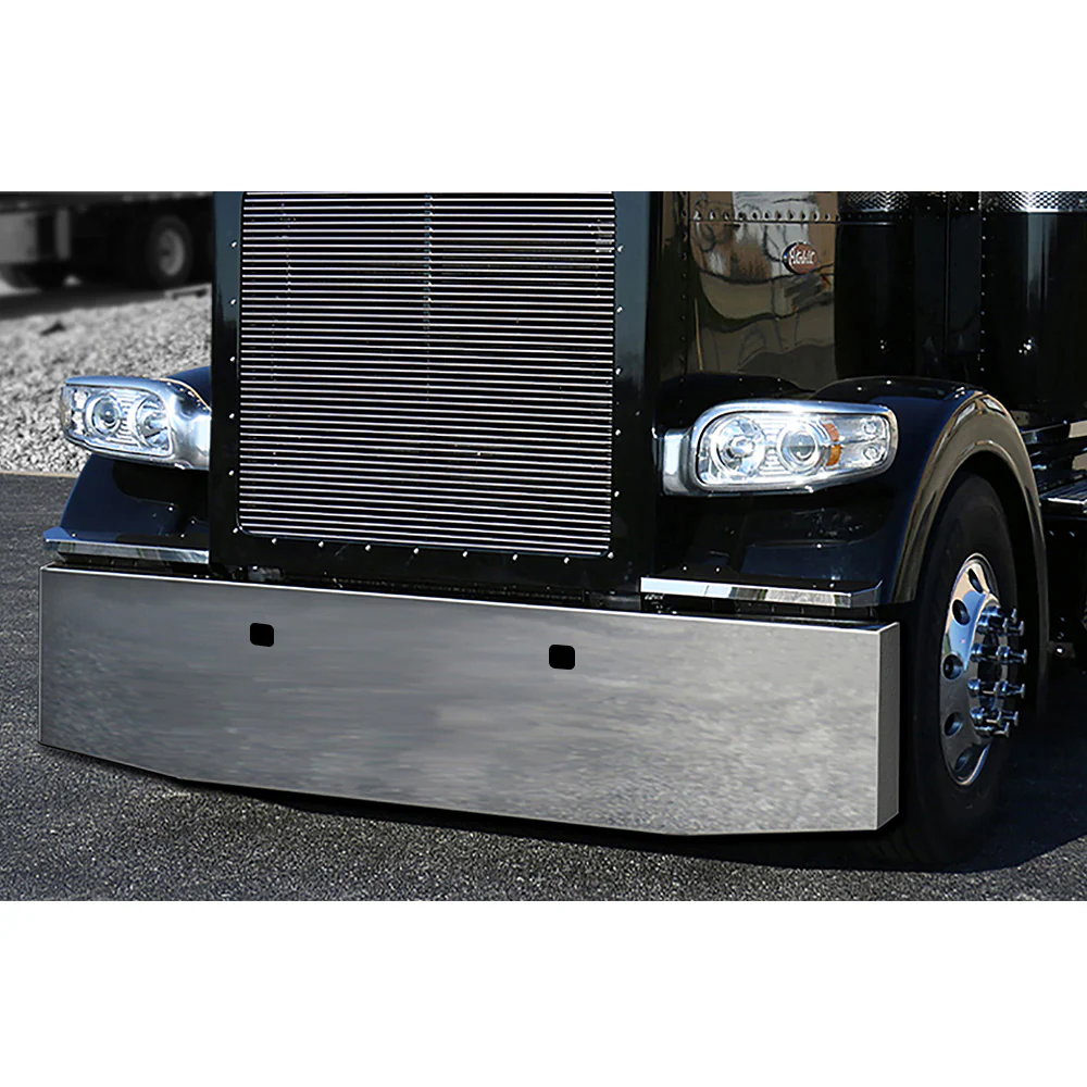 PB 389 Stainless Steel 20" Blind Mount Tapered Boxed End Bumper with Tow Holes