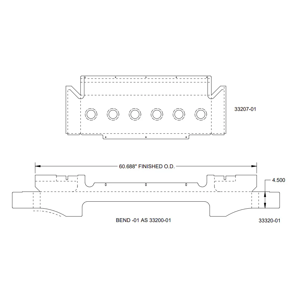 Peterbilt 2006+ 36”/48”/63” Sleeper Shock and Air Bag Cover W/ Six 2” Round Lights - Image 2