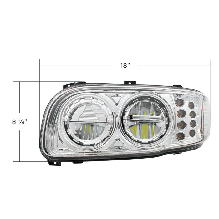 PB389, 388, 567 Chrome High Power w/ Turn, Position Light Headlight - Image 6