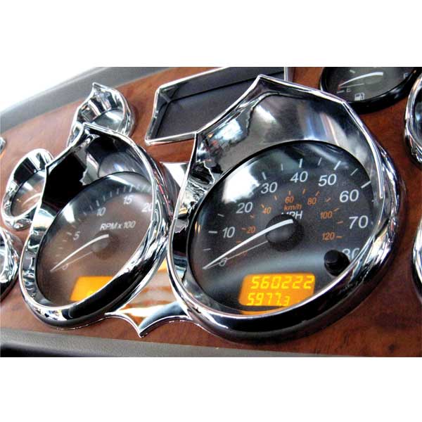 Peterbilt 06+ Dual Speedo/Tach Wicked Gauge Bezel
