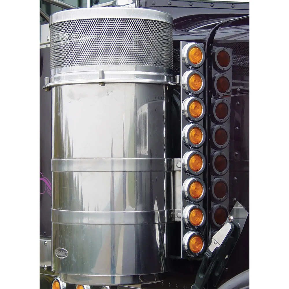Peterbilt 15" Donaldson/Vortox Air Cleaner LED Light Bars with 16 Lights