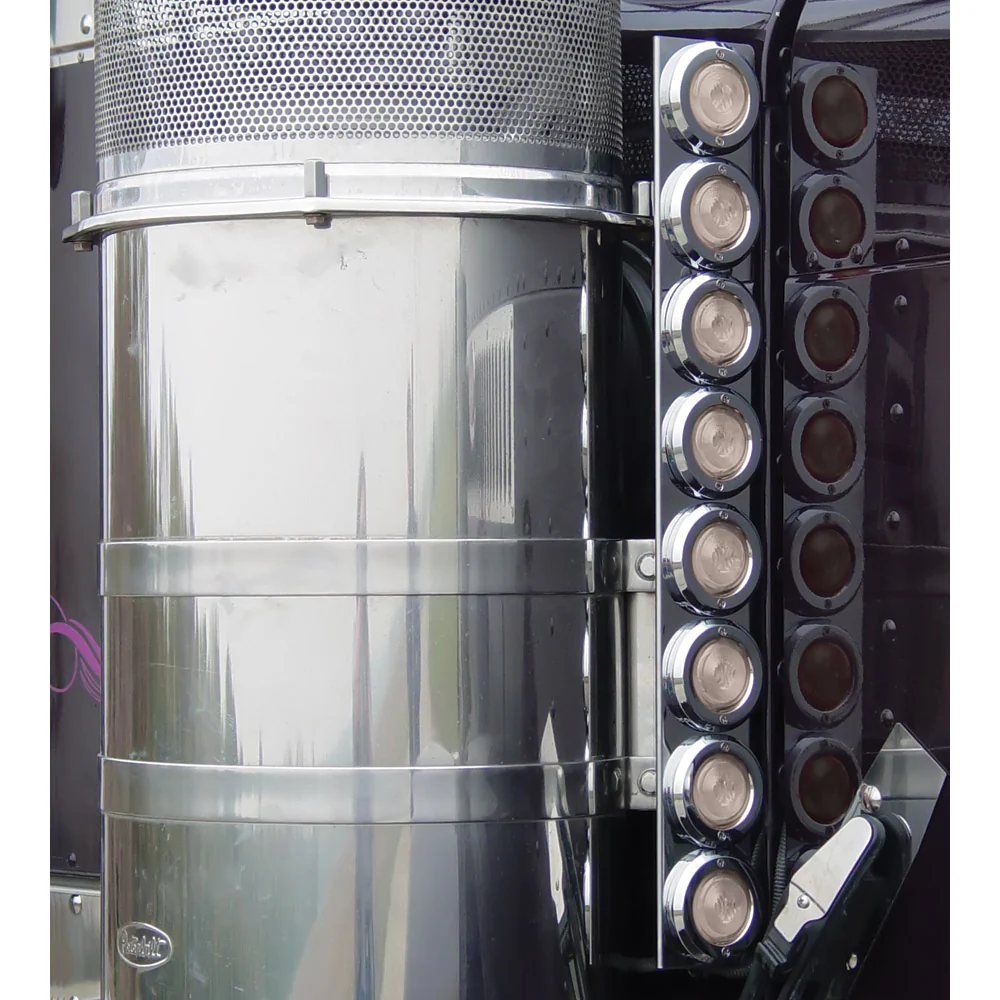 Peterbilt 15" Donaldson/Vortox Air Cleaner LED Light Bars with 16 Lights - Image 3