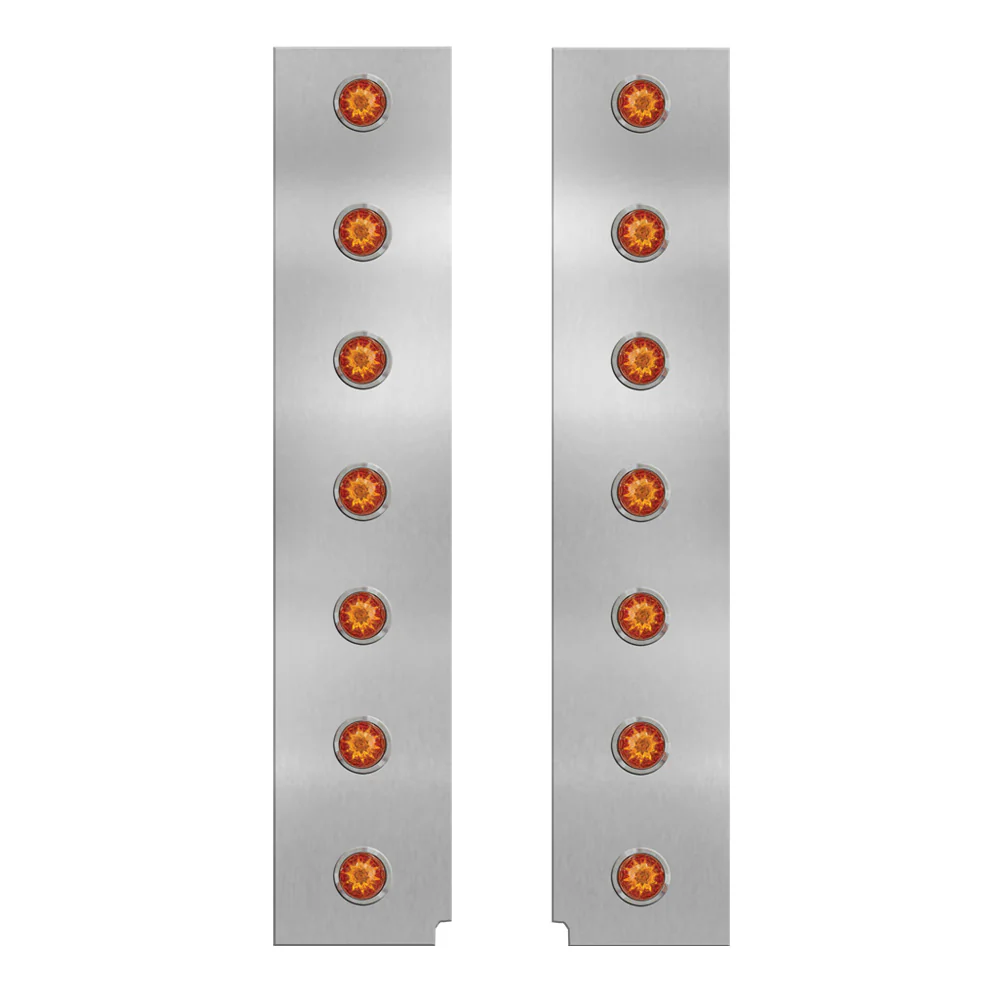 Peterbilt 15" Front Air Cleaner Light Bars with Mini Watermelon Lights - Image 5
