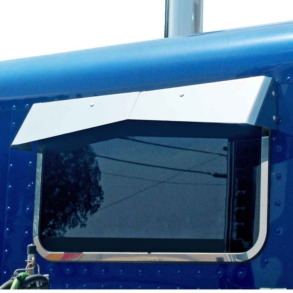 Peterbilt 1987-24 Day Cab SS Rear Sleeper Window Bowtie Visor