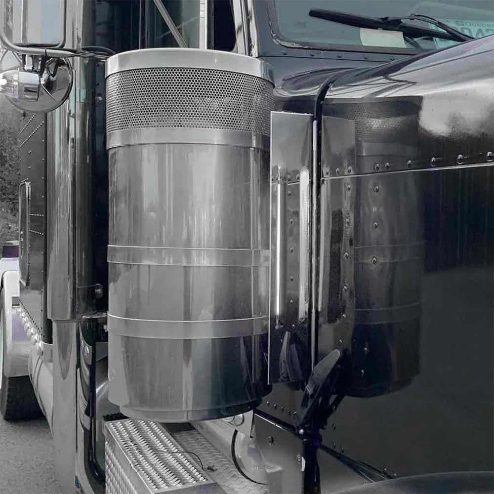 Peterbilt 1987+ Louvered Front Air Cleaner with LED Glow Strips - Image 12