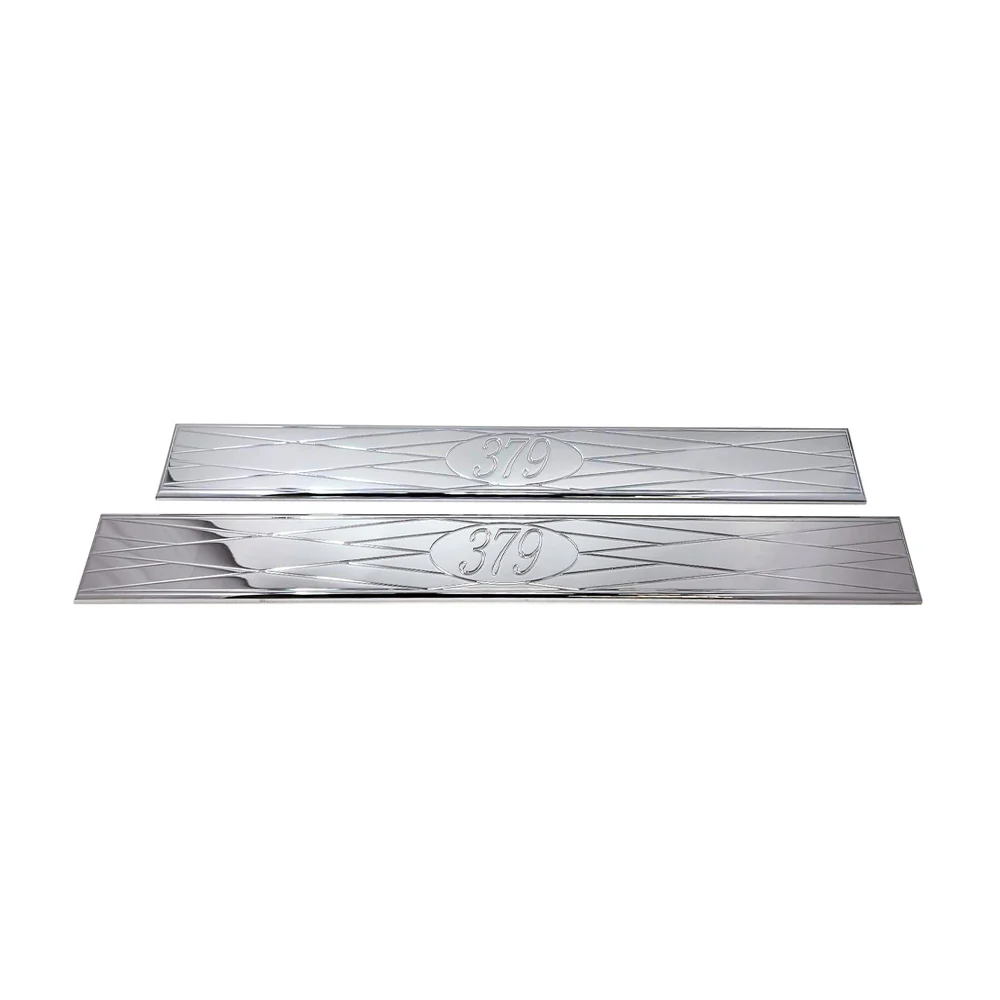 Peterbilt 2006+ Door To Floor Chrome Plated Sill With 379 Oval Design