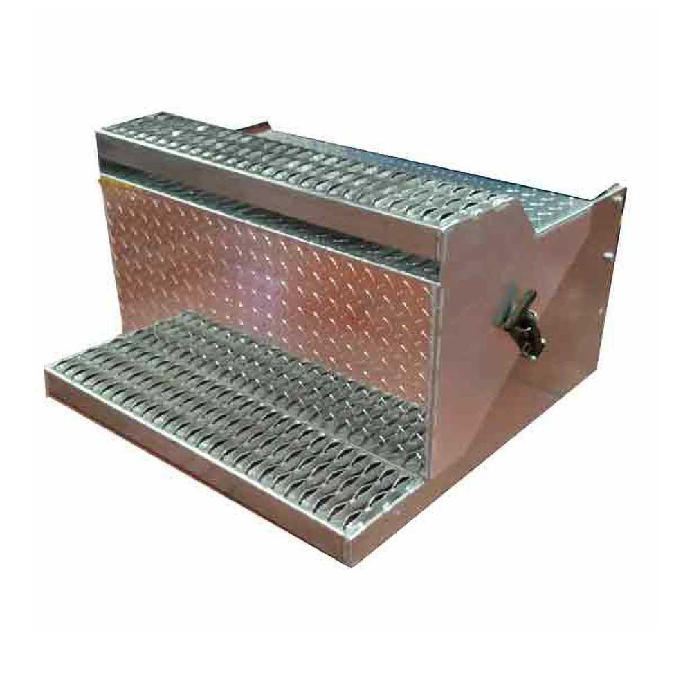 Peterbilt 30" Aluminum Diamond Plate Battery Box with 6" Latch Straps