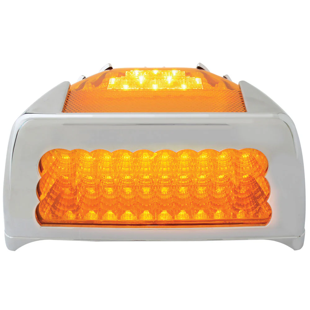 Peterbilt 30 LED Spyder Turn Signal Light with Chrome Bezel - Image 2