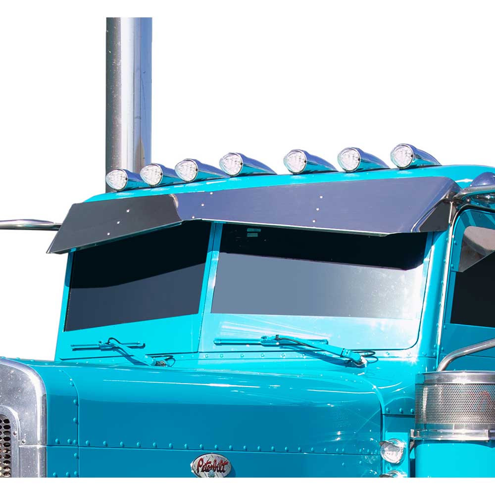 Peterbilt 300 Series 2024 & Older SS Cab Mounted Mirrors 13" to 8" Bow-Tie Visor