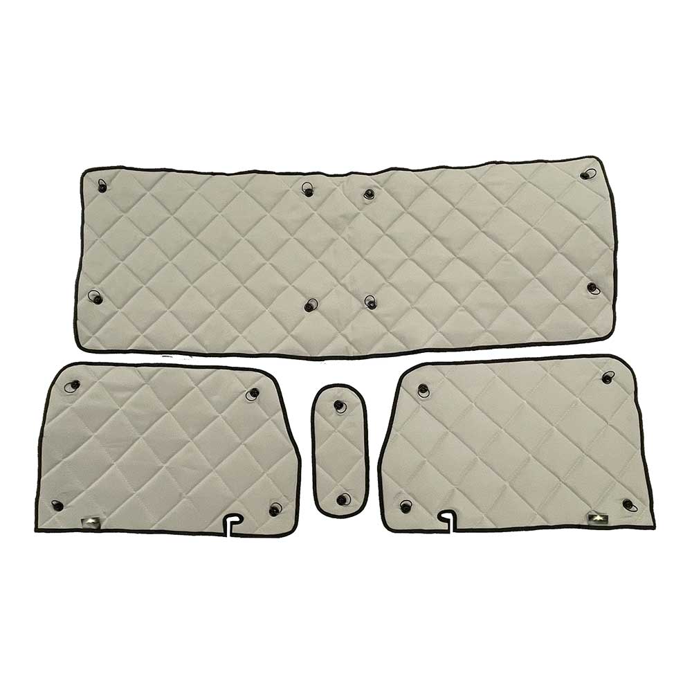 Peterbilt 330, 357, 359, 375, 377, 378, 379 ZenEclipse Gray Blackout Window Covers with Peeper