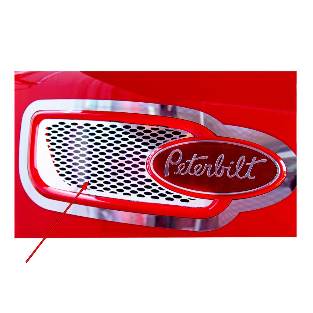 Peterbilt 337 Stainless Steel Hood Vent Mesh - Pair