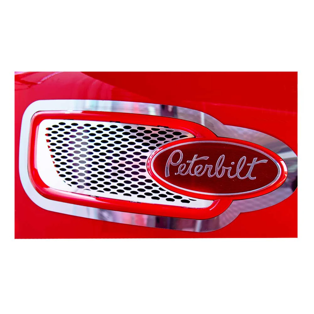 Peterbilt 337 Stainless Steel Hood Vent Surround Trim - Pair