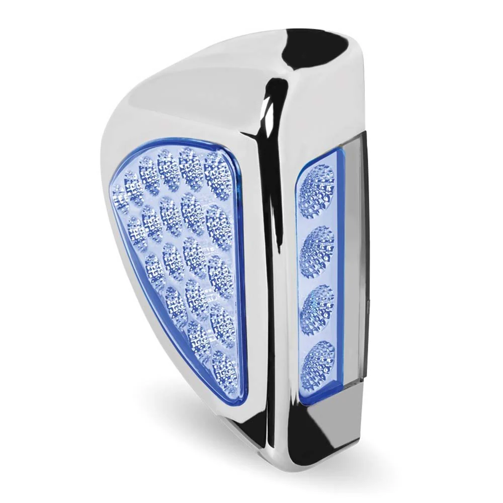 Peterbilt 357, 365, 367, 378, 379 Dual Revolution Clear Amber Turn Signal & Marker to Auxiliary LED Side Headlight - Image 2