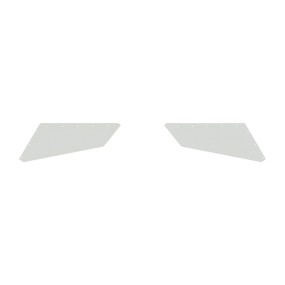 Peterbilt 357, 378 Setback Axle Bumper Stainless Steel Top Plates for Valley Chrome Bumpers